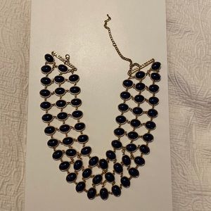 Navy blue Three Tiered Necklace